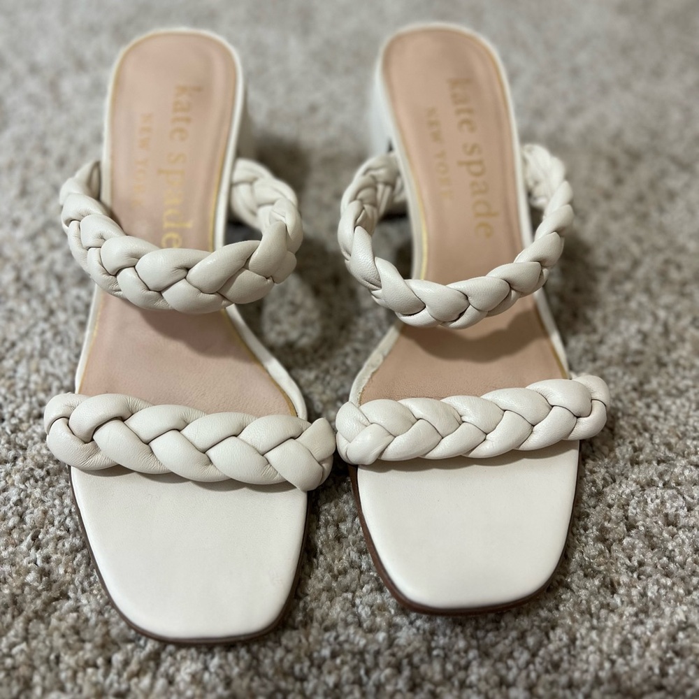 ♠️Kate Spade Juniper Braided Slide Heeled Sandals Women’s 9.5